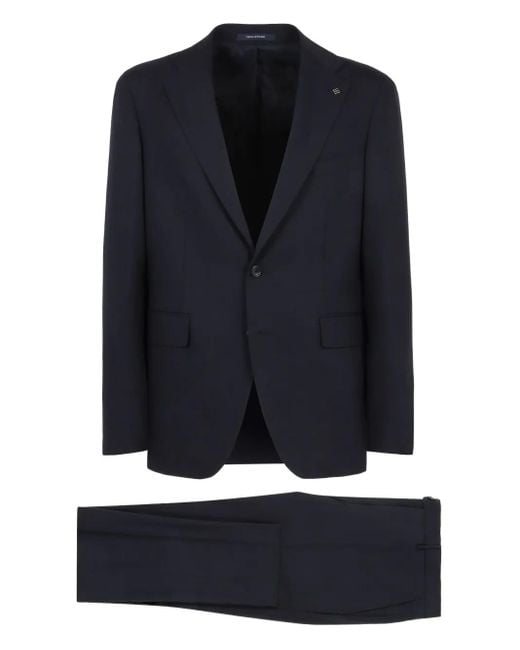 Tagliatore Blue Wool Single-Breasted Suit for men