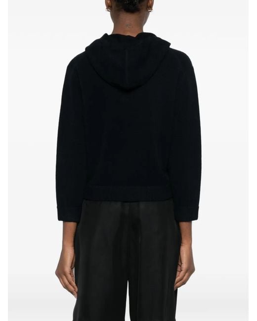 Dorothee Schumacher Black Modern Statements Hooded Drawstring Sweater