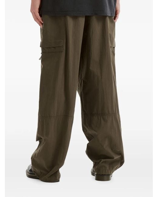 AFTERMATHS Green Drawstring-Waist Cargo Pants for men