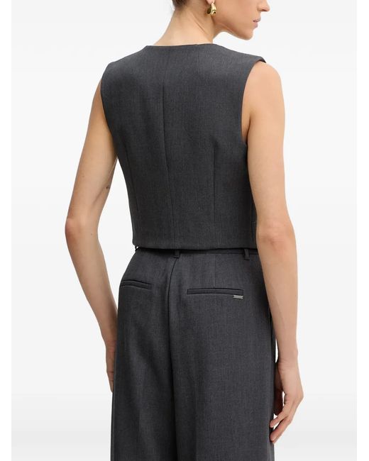 Guess Blue Joandra Buttoned Blazer Vest