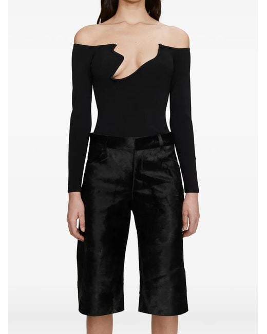 Christopher Esber Black Odessa Long-Sleeve Top