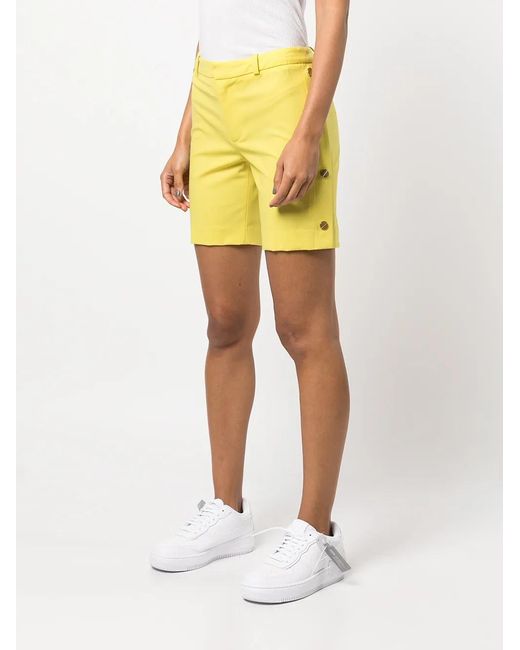 Monse Yellow Side-Button Tailored Shorts