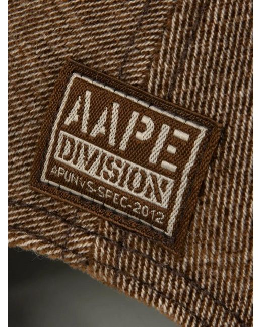 Aape By A Bathing Ape Brown Embroidered Logo-Patch Cap for men