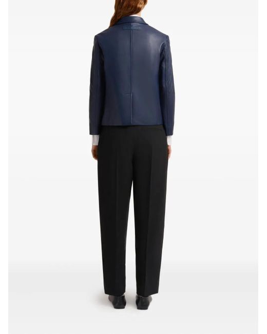 Marni Blue Leather Blazer