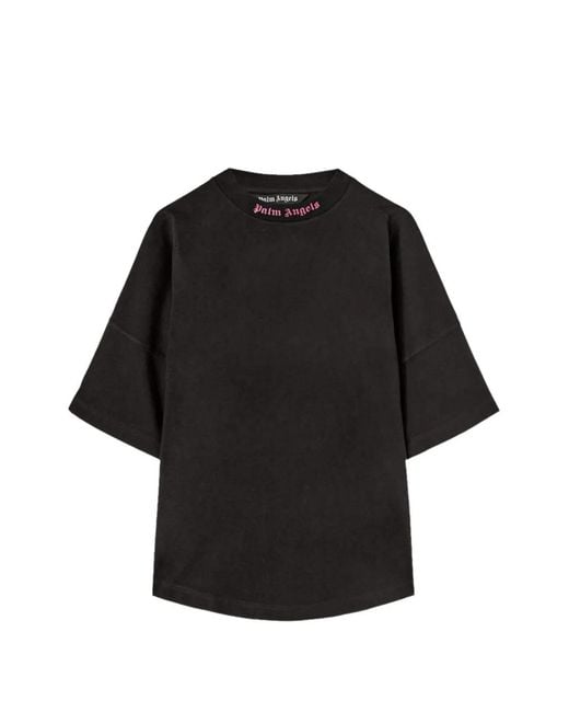 Palm Angels Black T-Shirt À Logo Imprimé for men