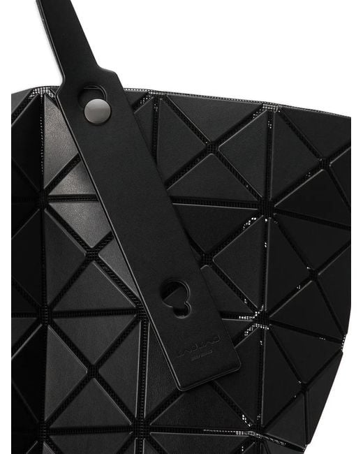 Issey Miyake Black Lucent Geometric-Pattern Shoulder Bag