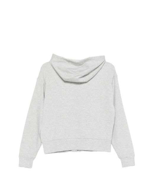 DKNY White Sequins Zip-Front Hoodie