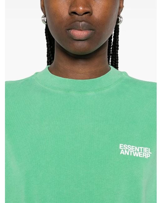 Essentiel Antwerp Halarm Tシャツ Green