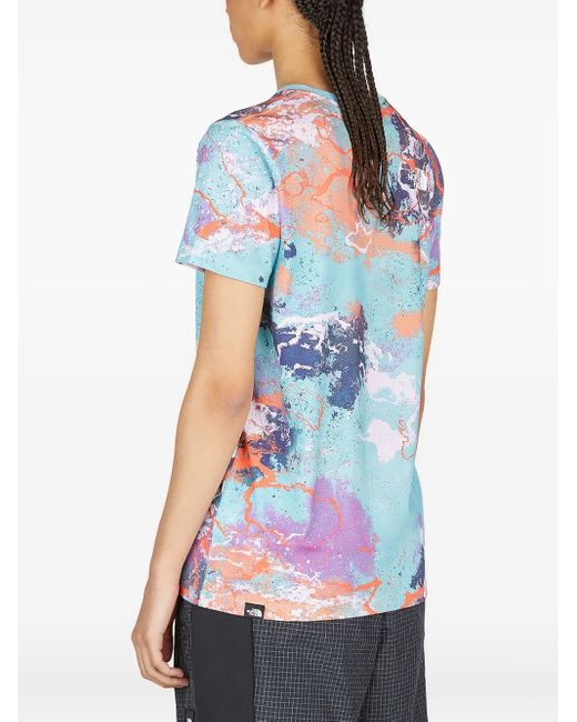The North Face Blue Abstract-Print T-Shirt