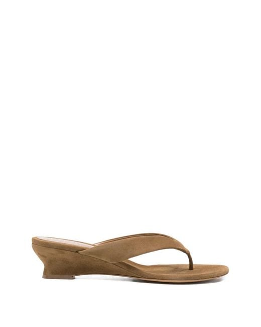 Le Monde Beryl Brown Suede Wedge Sandals