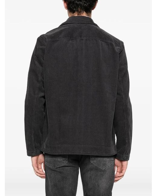 Marc O' Polo Black Surchemise Zippée À Poche Poitrine for men