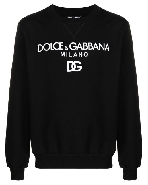 Dolce & Gabbana Sweatshirt mit Logo-Stickerei in Black für Herren