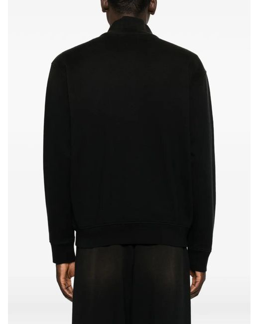 Arte' Black Sunfade Zip-Up Hoodie for men