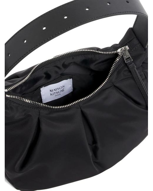 Maison Kitsuné Black Bloom Shoulder Bag