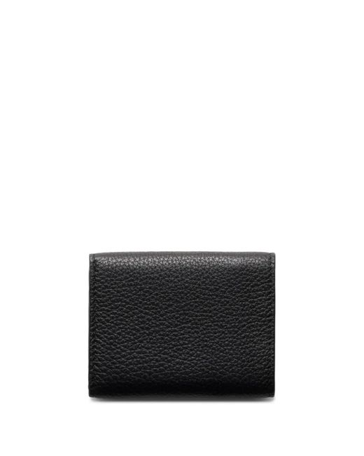 Prada Black Small Enamel Triangle-Logo Wallet for men