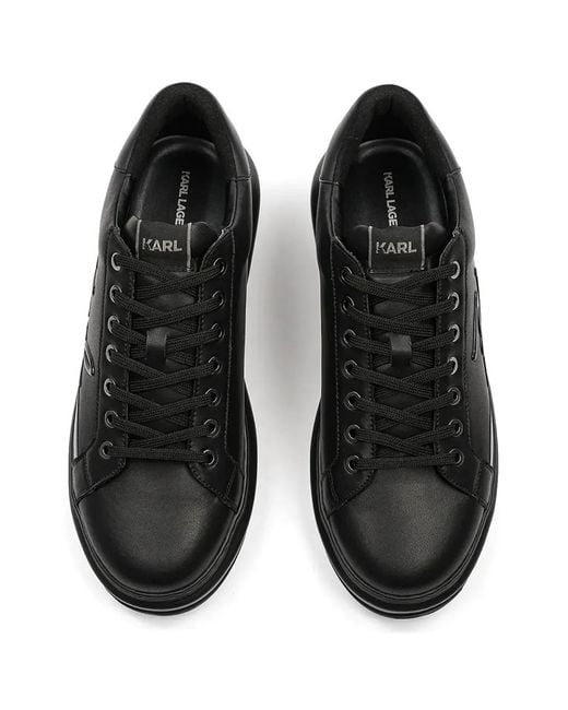 Karl Lagerfeld Black Signature Kapri Sneakers for men