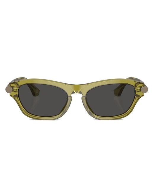 Burberry Green Oval Frame Sunglasses for men