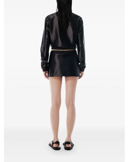 Alexander Wang Black Satin Track Jacket