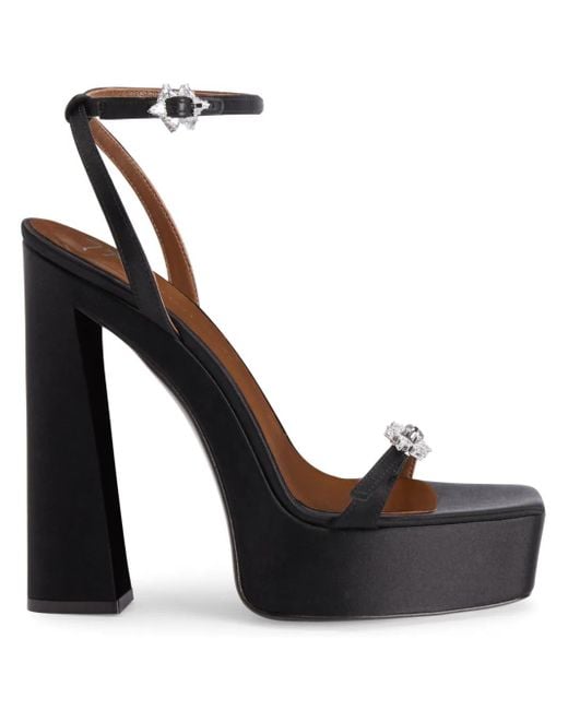 Giuseppe Zanotti Black 145Mm Himari Wedge Sandals