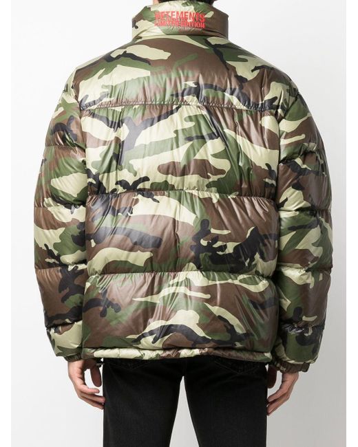 Vetements Green Camouflage-print Padded Jacket for men