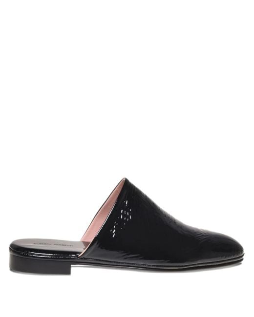 Alberta Ferretti レザーミュール Black