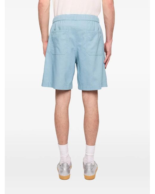 Zadig & Voltaire Blue Pany Drawstring-Waist Logo-Embroidered Shorts for men