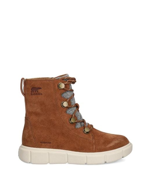 Sorel Brown Explorer Iii Joan Lace-Up Boots