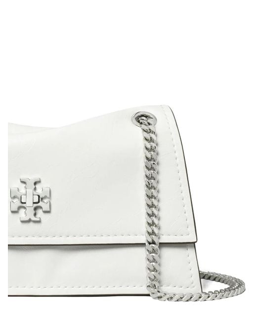 Tory Burch White Mini Kira Turnlock Shoulder Bag