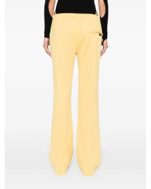 Courreges Yellow Weite Hose Mit Logo-Applikation