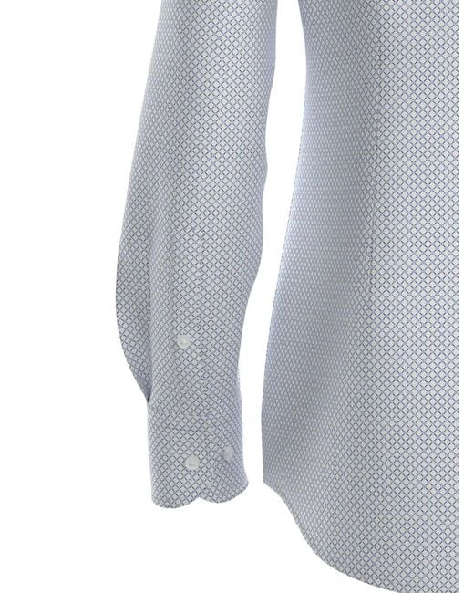 Boss Blue Patterned Shirt for men