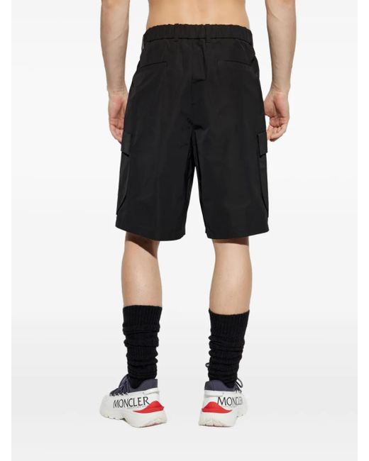 Moncler Black Cargo Shorts for men