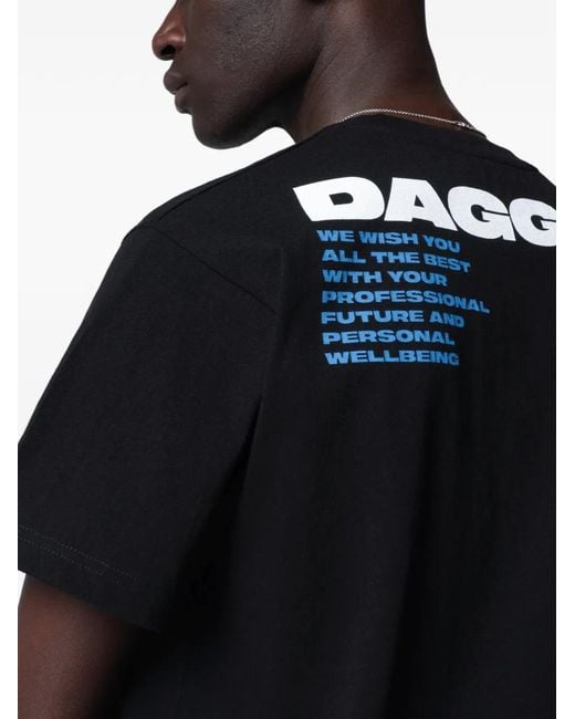 DAGGER Black Logo-Print T-Shirt for men