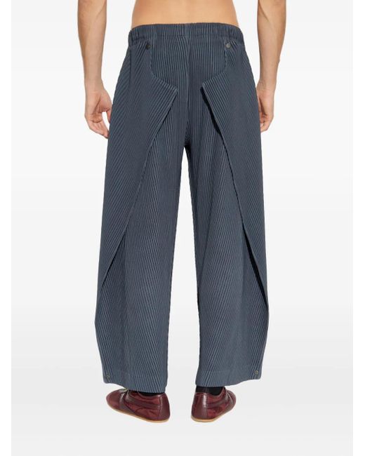 Homme Plissé Issey Miyake Angular Stone Trousers in Blue for Men 