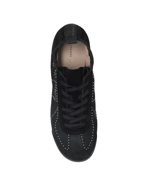 AllSaints Black Kenny Studded Sneakers