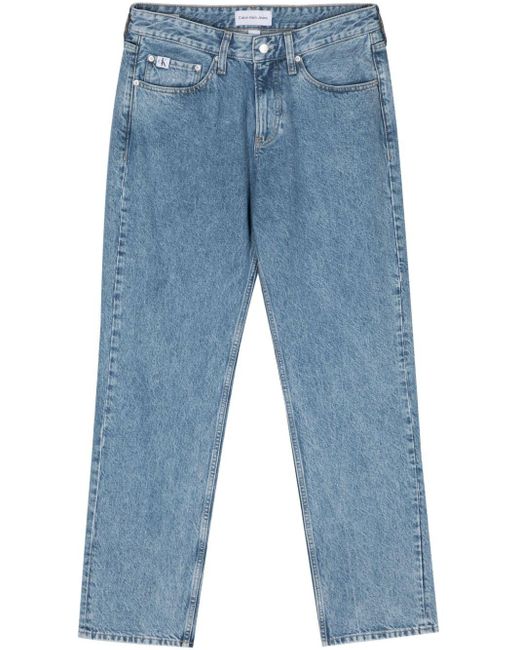Calvin Klein Halbhohe Straight-Leg-Jeans in Blue für Herren
