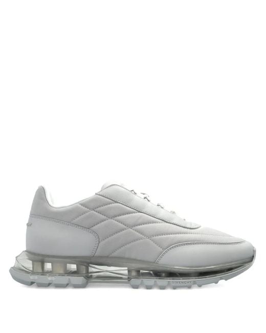 Givenchy Gray Quilted Translucent-Sole Sneakers for men