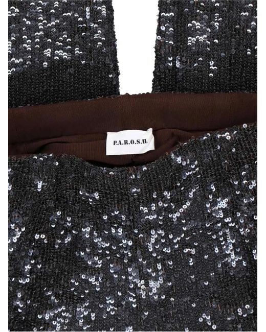 P.A.R.O.S.H. Gray Sequinned pants
