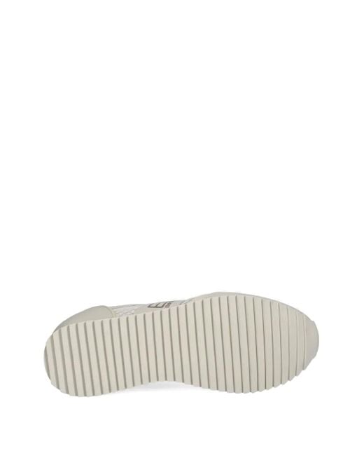 EA7 Gray Mesh-Panelled Sneakers