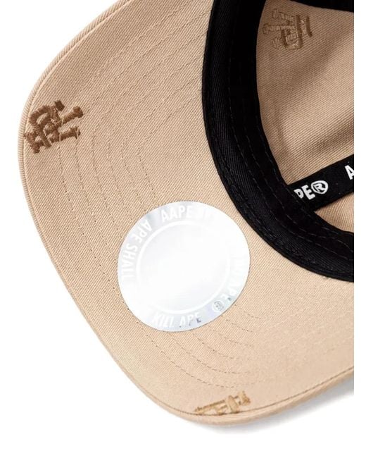 Aape By A Bathing Ape Natural Embroidered Cap