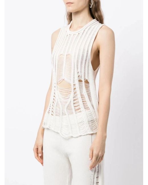 Dion Lee Gerafelde Tanktop in het White