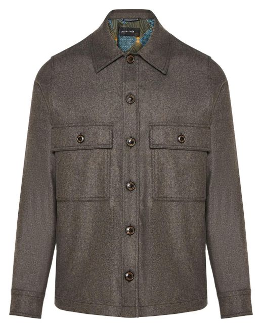 Sobrecamisa con cremallera Jacob Cohen de hombre de color Gray