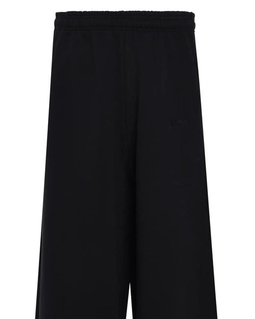 Vetements Black Wide Leg Sweatpants for men