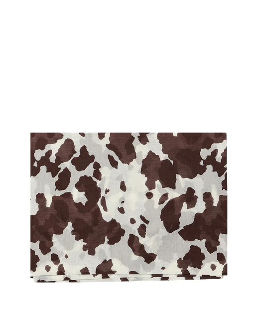 Mc2 Saint Barth Natural Cow-Print Tie-Fastening Sarong Skirt