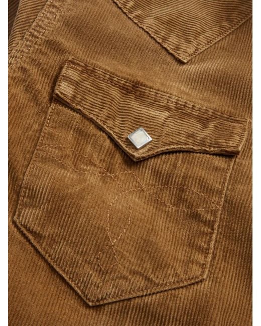 RRL Brown Buffalo Western Shirt for men