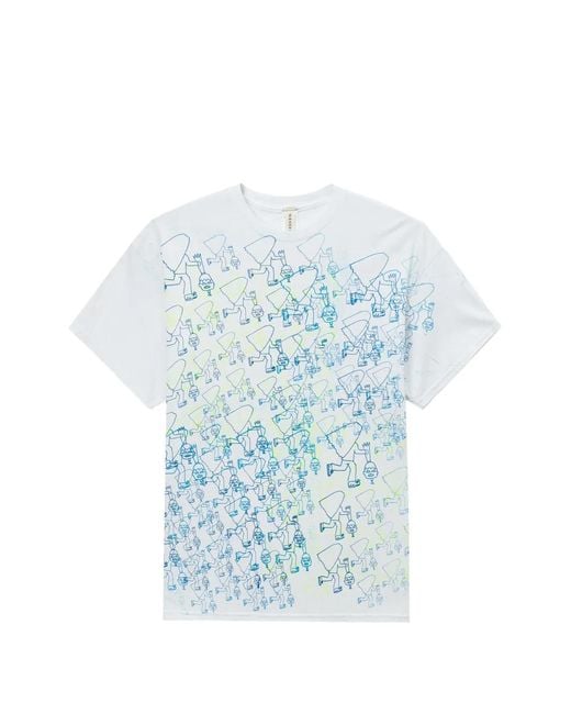 WESTFALL Blue Graphic-Print T-Shirt for men