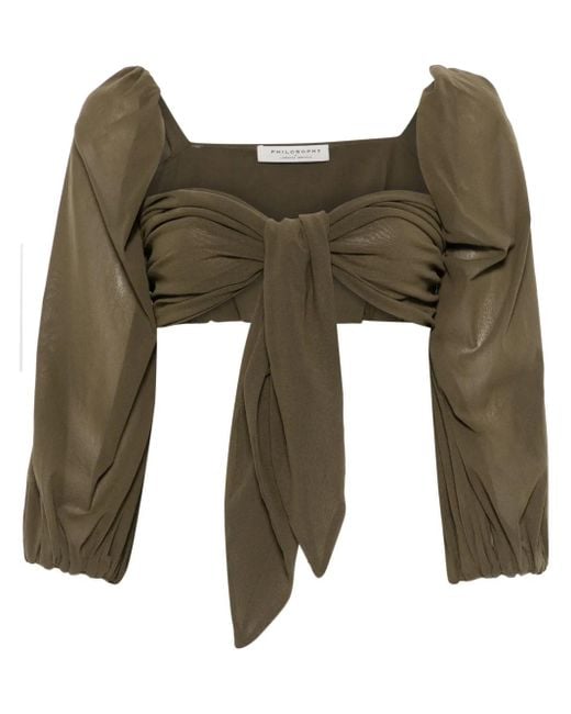 Philosophy Di Lorenzo Serafini ドレープディテール トップ Green