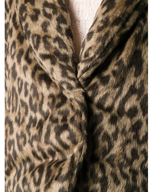 Unravel Project Multicolor Leopard-Print Down Jacket