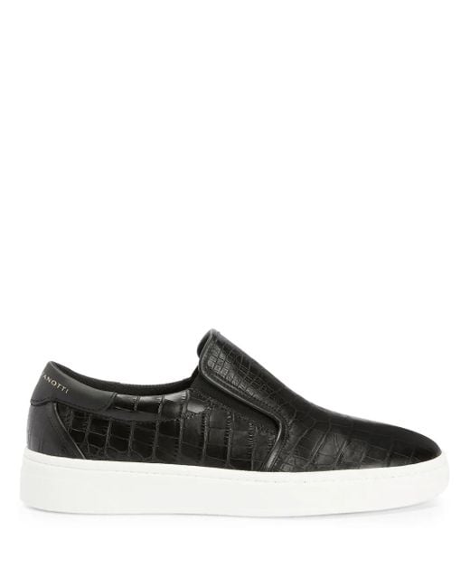 Zapatillas GZ94 de piel con efecto de piel de cocodrilo Giuseppe Zanotti de hombre de color Black