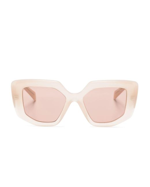 Prada Pink Sonnenbrille mit geometrischem Gestell