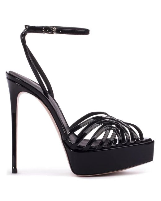 Le Silla Black Embrace Platform Sandals